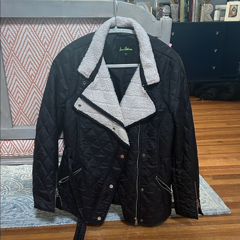 Sam Edelman Black Jacket with Green Logo
